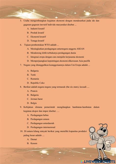 Ketergantungan Antarruang Worksheet