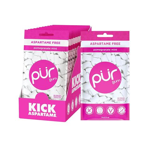 Pur Gum Sugar Free Chewing Gum 100 Xylitol Vegan Aspartame Free Gluten