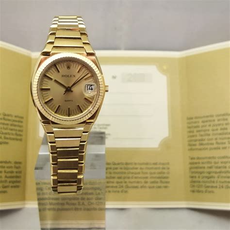 FS : Rolex 5100 18k YG Quartz with Bracelet ( have paper )