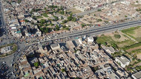 High Angle Aerial View Of Sheikhupura City Of Punjab Pakistan Drone S