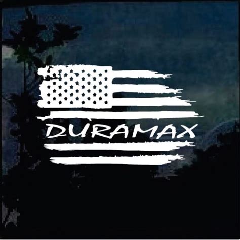 Truck Decal Sticker Duramax Weathered Flag Made In Usa