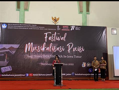 Pemenang Festival Musikalisasi Puisi Balai Bahasa Jawa Timur