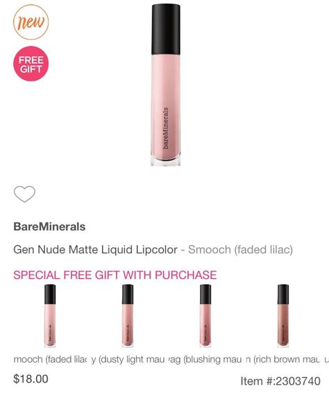 BareMinerals Gen Nude Matte Liquid Lipcolor In SMOOCH