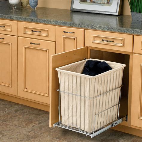 Rev A Shelf 19 38 X 11 78 Wide Roll Out Wire Hamper Basket With