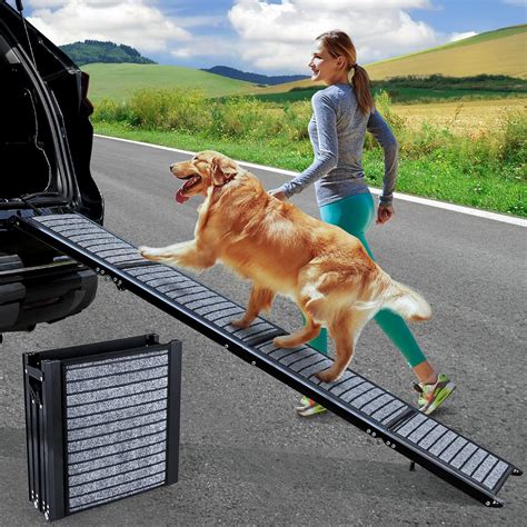 Aktualisiert Hunderampe Auto Klappbar 160cm Hundetreppe Auto Mit High