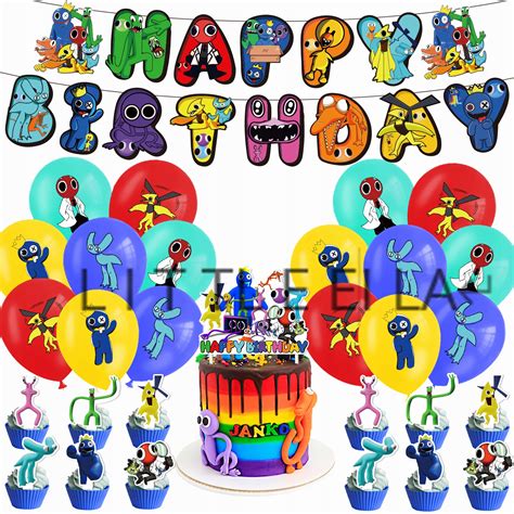 Balony Rainbow Friends Zestaw Urodziny Dekoracja Allegro Pl