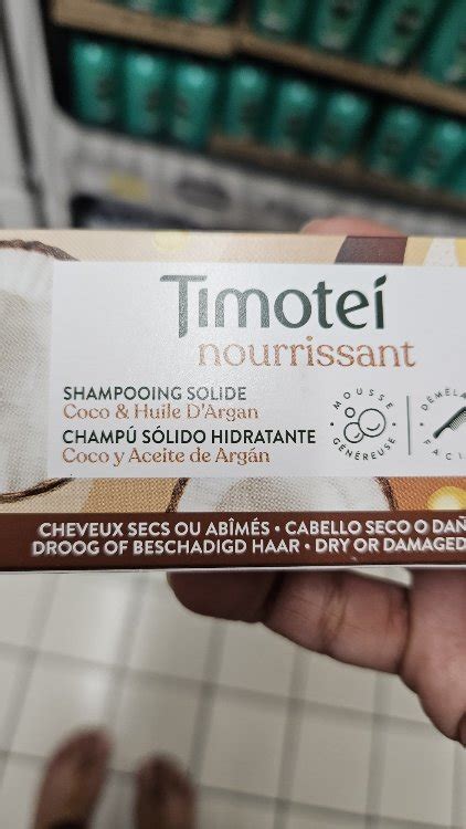 Timotei Shampooing Solide Coco Huile D Argan 75 G INCI Beauty