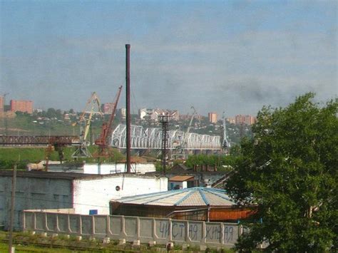 Krasnoyarsk Railway Bridge across River Yenissei - Krasnoyarsk