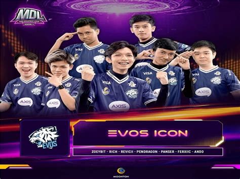 EVOS Icon MDL ID Season 3 Mobile Legends ML Schedule Esports