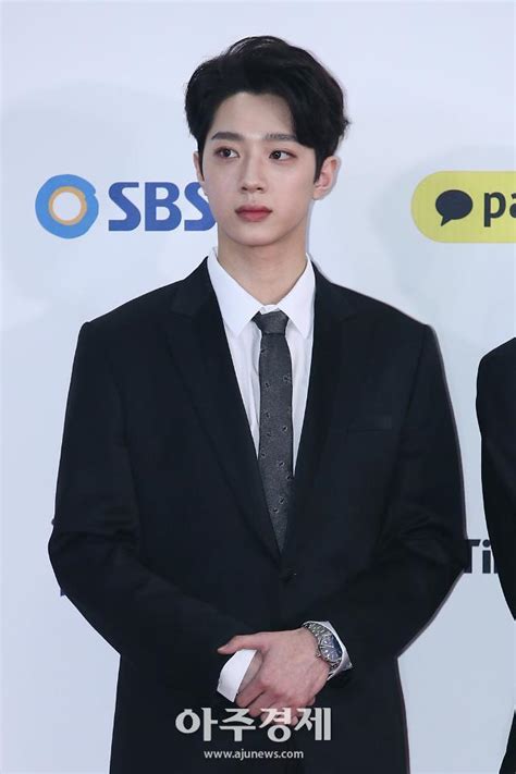 포토 포즈 취하는 워너원 라이관린 2018 Sbs 가요대전 아주경제