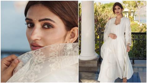sreeleela stuns  white chudidar suit serving perfect festive fashion