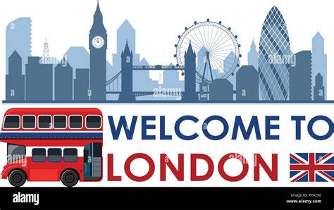 Welcome to London England Landscape illustration Stock Vector Image ...