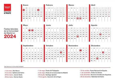 Calendario Laboral En Madrid Estos Son Los D As Festivos Y