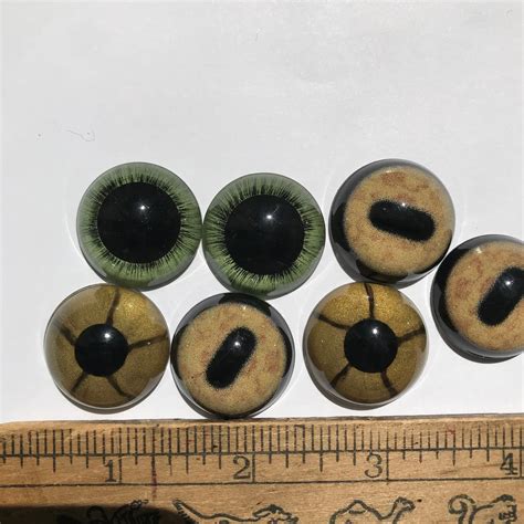 Lot Of Seven Glass Taxidermy Eyes24mm Glass Eyestaxidermy Etsy Uk