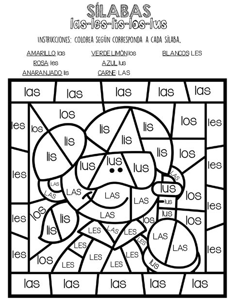 Cuaderno Molón Para Colorear Sílabas Sílabas Y Trabadas