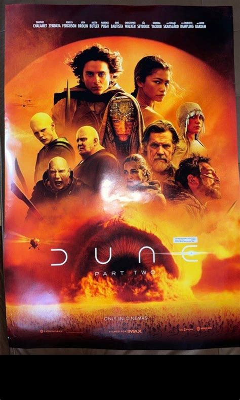 Dune 2 IMAX HUGE poster with official sticker, Hobbies & Toys ...