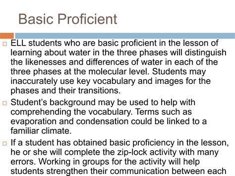 proficiency levels summary pptx