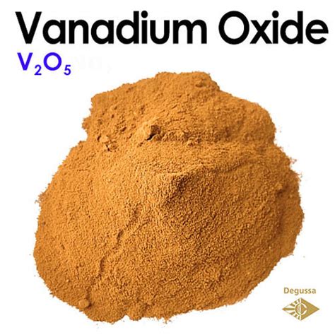 VANADIUM PENTOXIDE - Produces vibrant color in effect glazes. Also a ...