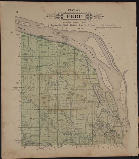 Plat of Peru Township, Dubuque County, Iowa