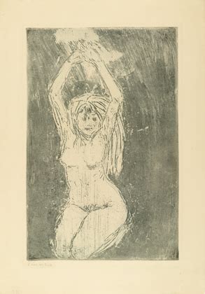 Moma The Collection Emil Nolde Nude With Raised Arms Akt Mit