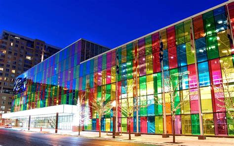 Canada Montreal Palacio De Congresos Solar Panels Colourful