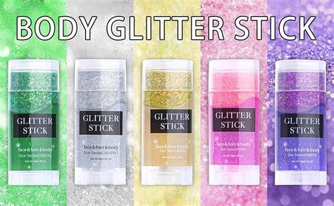 Lemonsac Gold Body Glitter Stick Singer Concerts Glitter Gel Holographic Mermaid