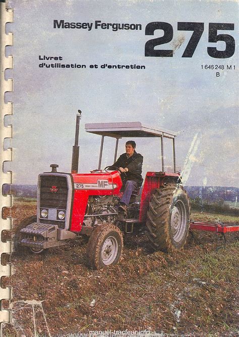 Livret Entretien Massey Ferguson Mf 275