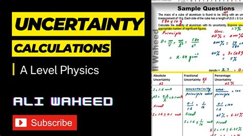 Combining Uncertainties A Level Physics Unit 1 YouTube