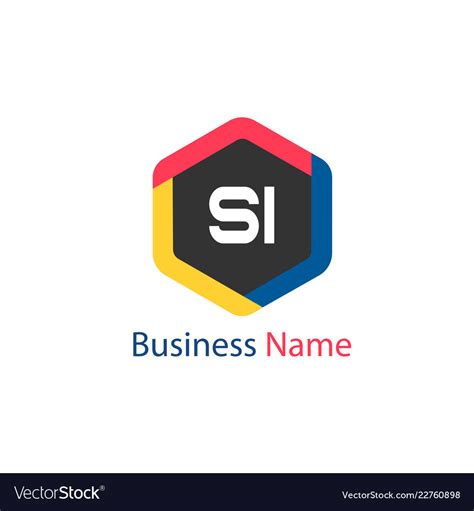 Initial Letter Si Logo Template Design Royalty Free Vector