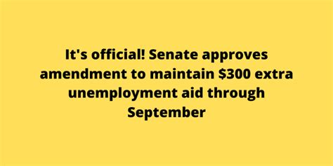 It S Official Senate Approves Amendment To Maintain 300 Extra