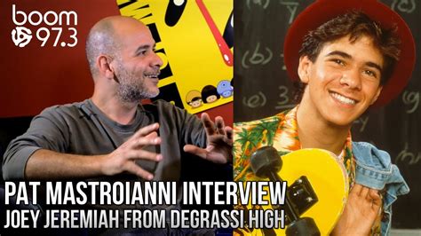 Joey Jeremiah From Degrassi High Pat Mastroianni Interview Boom 973