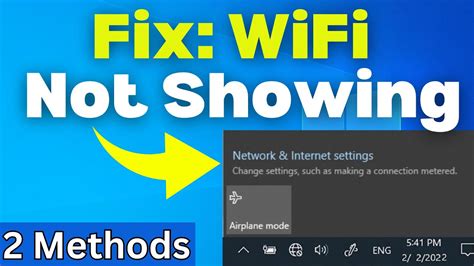 Fix Wifi Not Showing In Settings On Windows Fix Missing Wifi Youtube