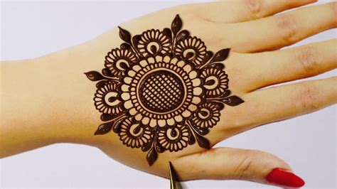 Beautiful Gol Tikki Mehndi Designs For Hands Easy Mehndi Design Trick