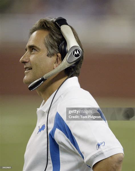 Head Coach Steve Mariucci of the Detroit Lions looks on from the ...