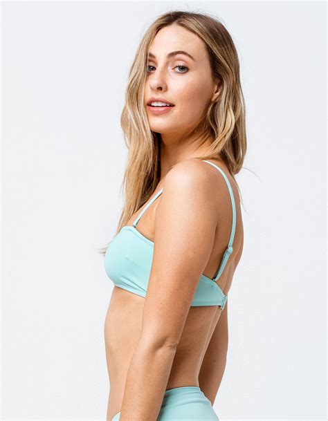 Rhythm Islander Bandeau Mint Bikini Top Mint Tillys