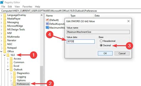 How To Increase The Outlook Attachment Size Limit