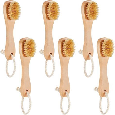 Amazon Pcs Natural Bristles Wooden Face Cleaning Brush Face