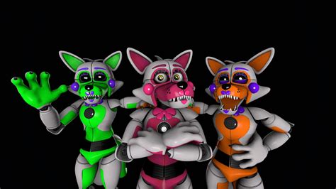 Sfm Funtime Foxy With Lolbit And Tangle By Littenrulez On Deviantart