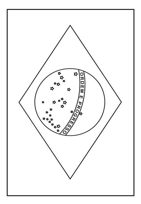 Desenhos De Bandeira Do Brasil Para Pintar E Colorir Tudo Para Colorir