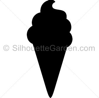 Ice Cream Cone Silhouette