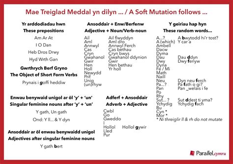 Ask Dr Gramadeg Cyflwyno Treigladau Introducing Mutations Parallel