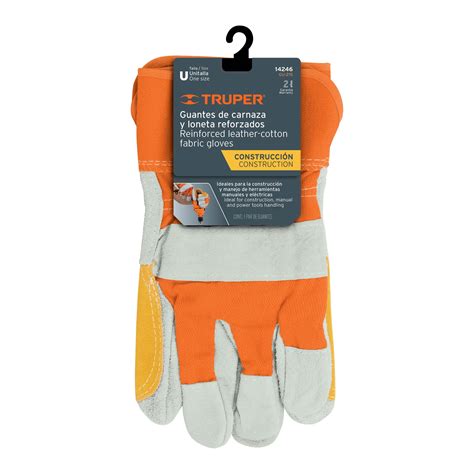 Guantes De Carnaza Y Loneta Con Refuerzo Unitalla Truper Guantes De