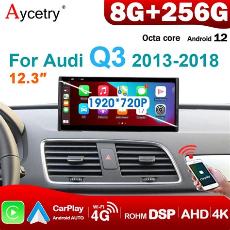 Wireless Carplay 2 Din Android 12 Car Radio Gps Stereo For Audi Q3 2012