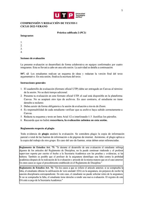 S S Pr Ctica Calificada Formato Oficial Utp Verano