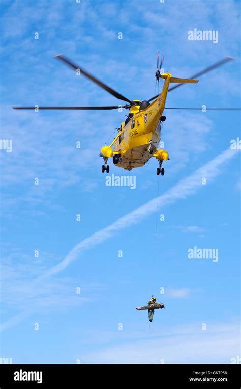 Westland Sea King Xz589 Attending Emergency At Penrhyn Dock Bangor