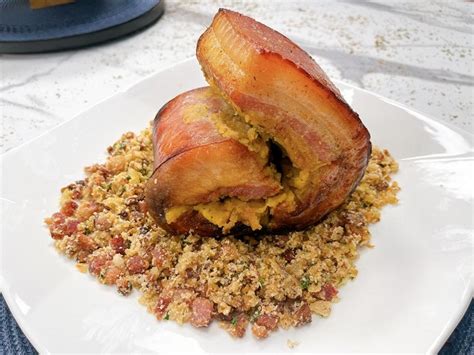 Porchetta Recheada Farofa De Bacon Receita Swift Band Receitas