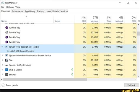 Task Manager X File Options View Processes Performance App History