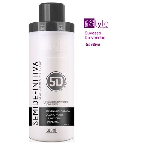 REDUTOR SEMI DEFINITIVA 5D ALISA AFRO BRILHO INTENSO 300ML ORIGINAL