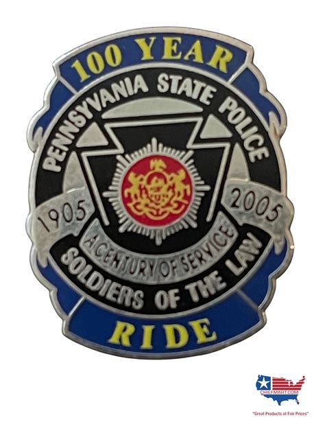 Pennsylvania State Police 100 Year Ride Lapel Pin