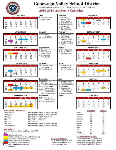 Mesa School District Calendar